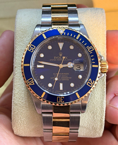 Rolex submariner bluesey date - rolex,