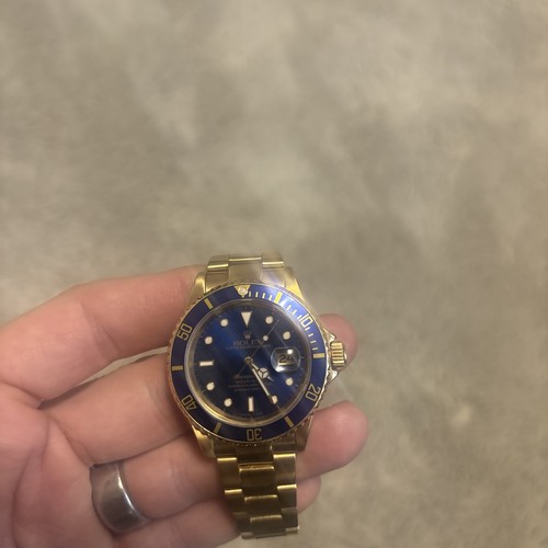 Rolex submariner blue 18k - submariner, blue,