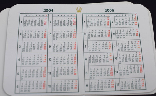 Rolex date calender 2004 - date, yr