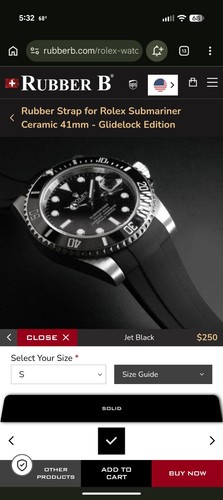 Rubber rolex submariner - rolex,